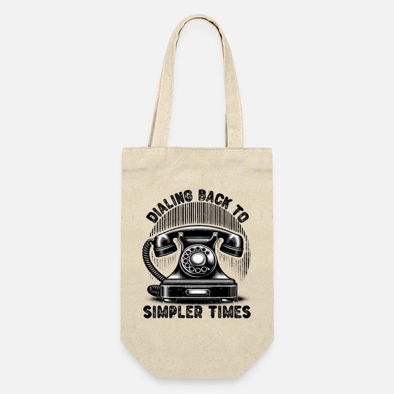 RETOUR À DES TEMPS PLUS SIMPLES, TÉLÉPHONE D’ÉPOQUE - Sac à bouteille - nature