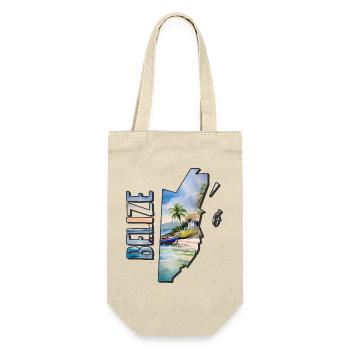 Watercolor Map Belize - Gift Bag for Bottles - nature - Front