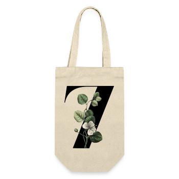 Numéro 7 floral vert -7e anniversaire floral - Sac à bouteille - nature - Devant
