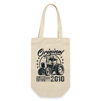 Original 2010 Anniversaire 2010 Fermier Tracteur - Sac à bouteille - nature - Devant