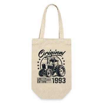 Original 1993 Anniversaire 1993 Fermier Tracteur - Sac à bouteille - nature - Devant