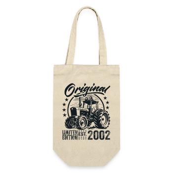 Original 2002 Anniversaire 2002 Fermier Tracteur - Sac à bouteille - nature - Devant