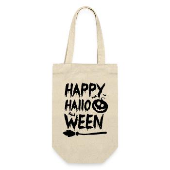 Halloween Lettering Happy Halloween - Gift Bag for Bottles - nature - Front