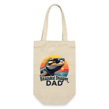 Bartagamen Spruch Dad Lustiges Bartagamen Geschenk - Geschenkbeutel für Flaschen - Natur - Vorne