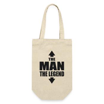 The Man The Legend Mallesprüche - Geschenkbeutel für Flaschen - Natur - Vorne