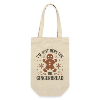 Gingerbread Lebkuchenmann Lebkuchen Weihnachten - Geschenkbeutel für Flaschen - Natur - Vorne