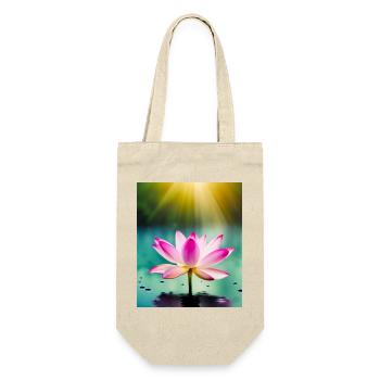 Lotus - Geschenkbeutel für Flaschen - Natur - Vorne