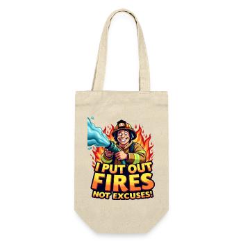 J’éteins les incendies, pas les excuses – Œuvre d’art de pompier - Sac à bouteille - nature - Devant
