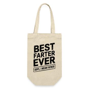 Fart Saying Farting Dad Pups Funny Fart Gift - Gift Bag for Bottles - nature - Front