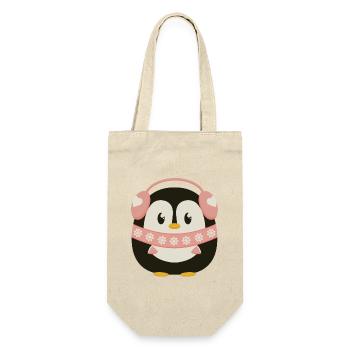 Cute Penguin in Pink - Gift Bag for Bottles - nature - Front