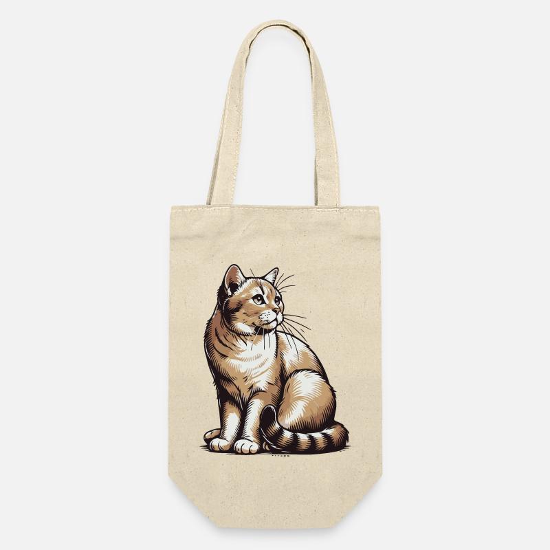 Chat - Sac à bouteille - nature