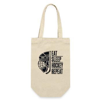 Hockey Hockey Players Eat Sleep Hockey Repeat - Gift Bag for Bottles - nature - Front