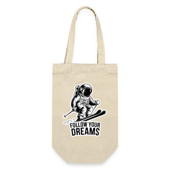 Astronaut Skier Skiing - Gift Bag for Bottles - nature - Front