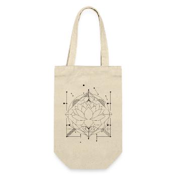Geometric Lotus Mandala - Gift Bag for Bottles - nature - Front