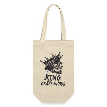 Skull and crossbones with crown King of the World - Gift Bag for Bottles - nature - Front