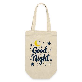 Good Night Träumer Cozy Look - Geschenkbeutel für Flaschen - Natur - Vorne