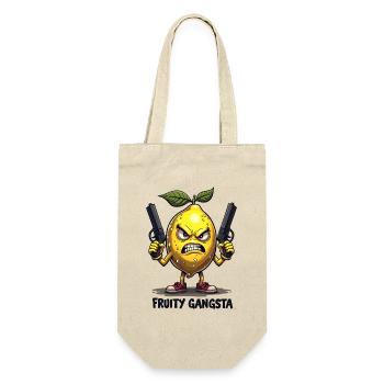 Fruity Gangsta – Funny Lemon Gangster - Gift Bag for Bottles - nature - Front