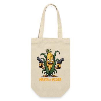 Gangster Corn Hasta La Vista – Corn on the Cob Gangster - Gift Bag for Bottles - nature - Front