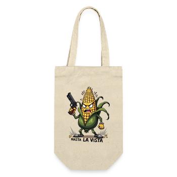 Gangster Corn Hasta La Vista – Corn on the Cob Gangster - Gift Bag for Bottles - nature - Front