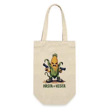 Gangster Corn Hasta La Vista – Corn on the Cob Gangster - Gift Bag for Bottles - nature - Front