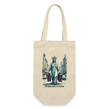 Lustige Freiheitsstatue USA Amerika Sarkasmus - Geschenkbeutel für Flaschen - Natur - Vorne