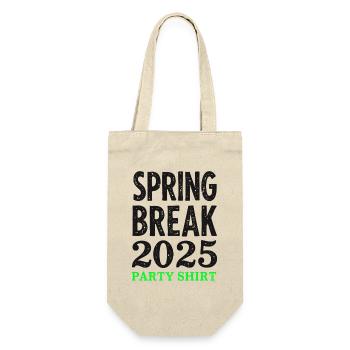 Spring Break 2025 Party Shirt - Geschenkbeutel für Flaschen - Natur - Vorne