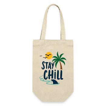 Stay Chill Tropische Entspannung Sommer Urlaub - Geschenkbeutel für Flaschen - Natur - Vorne