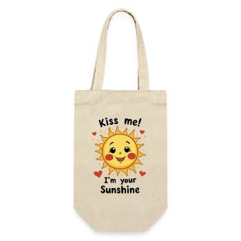 Kiss Me I'm Your Sunshine Sun Summer - Gift Bag for Bottles - nature - Front