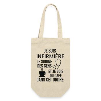 Cadeau humour infirmière - Sac à bouteille - nature - Devant