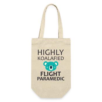 Flight Paramedic Koalafied Luftrettung - Geschenkbeutel für Flaschen - Natur - Vorne