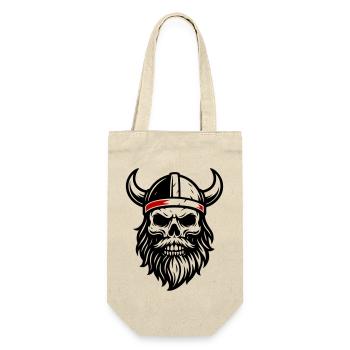 Viking Skull - Gift Bag for Bottles - nature - Front