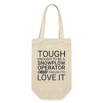 Snowplow Operator Crazy - Gift Bag for Bottles - nature - Front