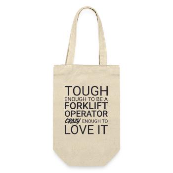 Forklift Operator Crazy Forklift Driver - Geschenkbeutel für Flaschen - Natur - Vorne