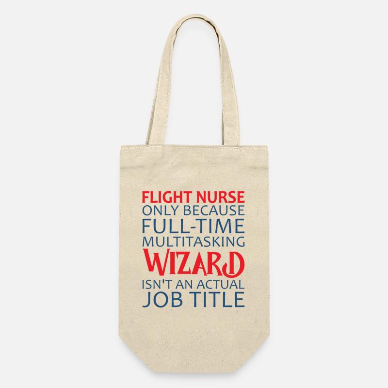 Flight Nurse Wizard Luftrettung - Geschenkbeutel für Flaschen - Natur
