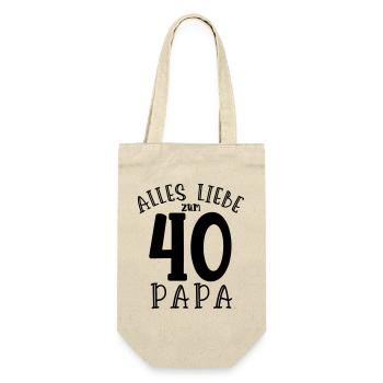 Happy 40th birthday dad - Gift Bag for Bottles - nature - Front