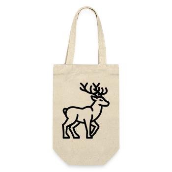 Karibu - Geschenkbeutel für Flaschen - Natur - Vorne