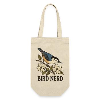 Élégant oiseau chanteur bleu-noir Bird Nerd - Sac à bouteille - nature - Devant