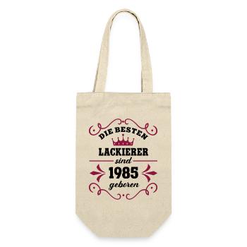 Painter Birthday 1985 Vintage Painter Born - Gift Bag for Bottles - nature - Front