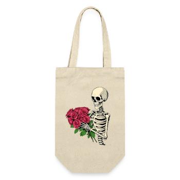 Squelette avec des roses - Sac à bouteille - nature - Devant