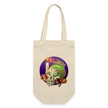 Halloween Skull - Gift Bag for Bottles - nature - Front