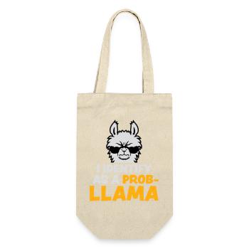 I Identify As A Probllama Cool Lama Problem Spruch - Gift Bag for Bottles - nature - Front