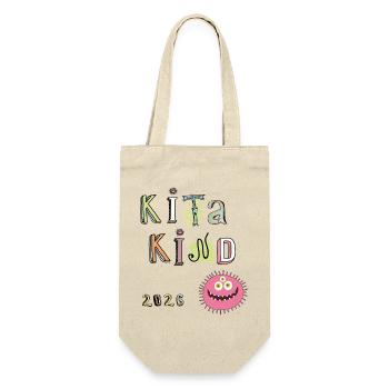 Kita Kind 2026  - Geschenkbeutel für Flaschen - Natur - Vorne