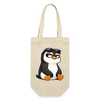 Cool cartoon penguin with sunglasses skeptical - Gift Bag for Bottles - nature - Front