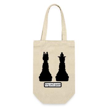 king_and_queen - Geschenkbeutel für Flaschen - Natur - Vorne