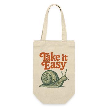Take It Easy Snail Retro - Gift Bag for Bottles - nature - Front