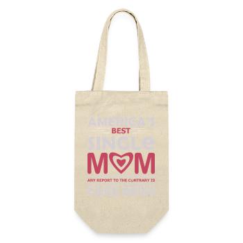 Meilleure maman célibataire drôle d’Amérique pour la fête des mères - Sac à bouteille - nature - Devant