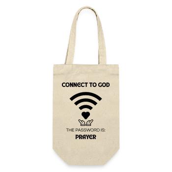 Connect to God - Modern Prayer & Faith Design - Gift Bag for Bottles - nature - Front
