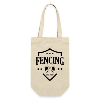 Fencing The Best Vintage Fencing Coat of Arms - Gift Bag for Bottles - nature - Front