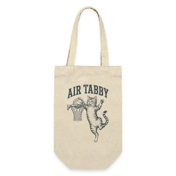 Air Tabby Dunk Cat - Geschenkbeutel für Flaschen - Natur - Vorne