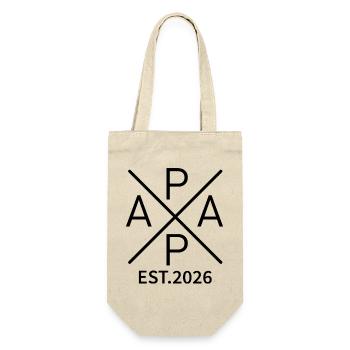 Papa 2026 Modern X-Design – Fondé en 2026 - Sac à bouteille - nature - Devant